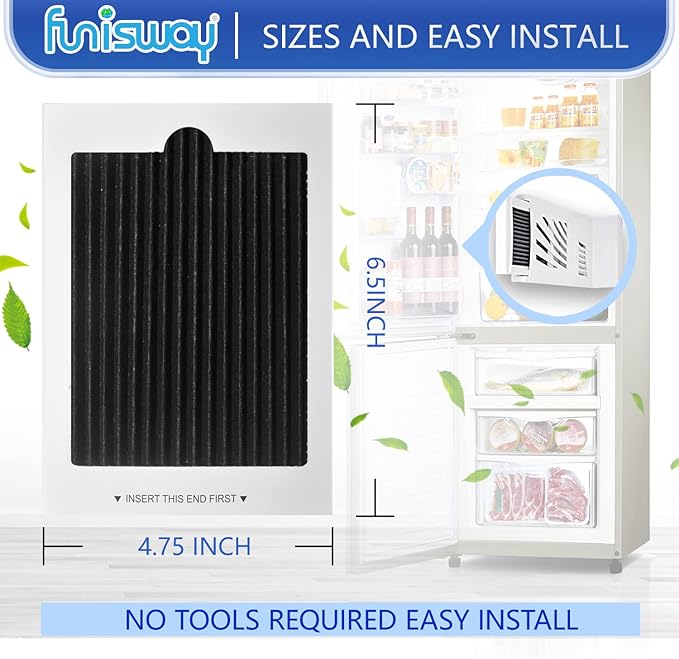 Refrigerator Air Filter Replacement 6 Pack - Carbon Activated Filter Compatible with Frigidaire & Electrolux Pure Air Ultra Reduce Odors for EAFCBF, PAULTRA, RAF1150, 242047801, 242047804,242061001