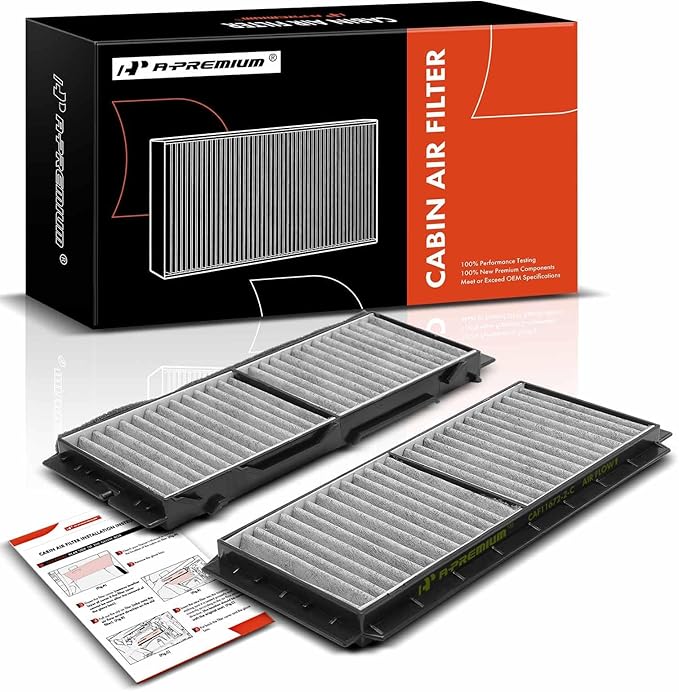 A-Premium 2-PC Cabin Air Filter with Activated Carbon Compatible with Mazda Models - 3 2010 2011 2012 2013