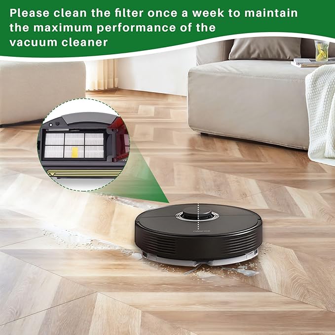 HEPA Filter 3 Pack for Roomba 800 900 Series High Efficiency Vacuum Filters Replacement | Compatible with iRobot 860/870/880/960/980 & Part #4636433