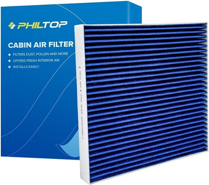 PHILTOP Premium Cabin Air Filter w/Dual Activated Carbon, Compatible with CF10134 Honda Civic, CR-V, Accord, Pilot, Odyssey, Passport, Ridgeline, Accord Crosstour, Crosstour, Acura MDX, RDX, TLX, TL