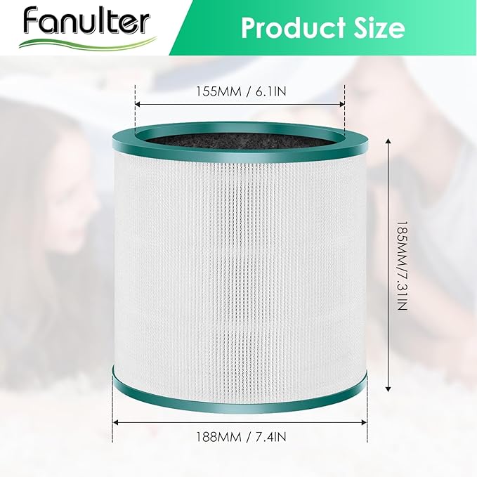 Fan Filter Replacements for Dyson Tower Purifier Pure Cool Link TP01 TP02 BP01 TP03 AM11, TP01 Air Filter for Dyson, Compared to Part 968126-03, 1 Pack