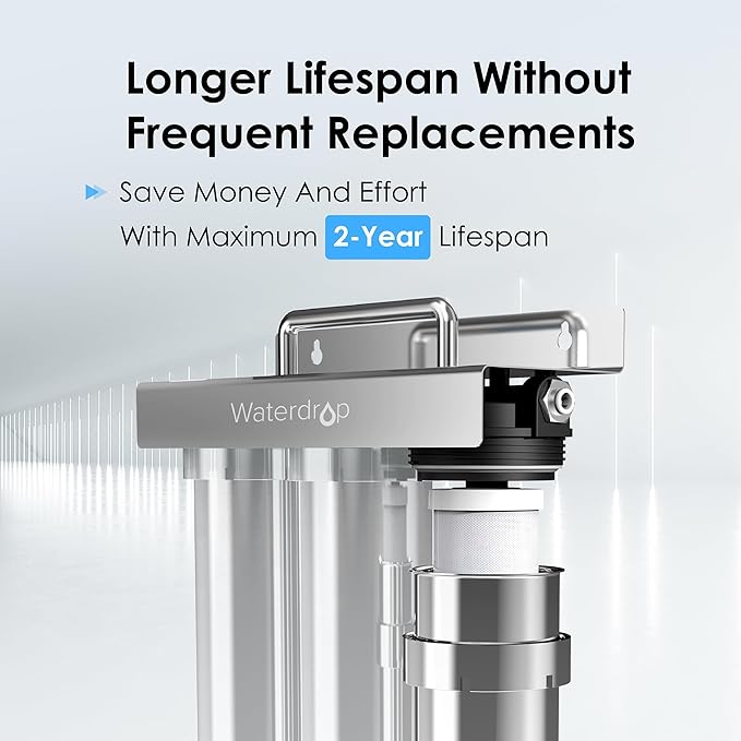 Waterdrop C3 Under Sink Carbon Water Filter, Replacement for TST-UF Ultra-Filtration Under Sink Water Filter System, 1 Pack