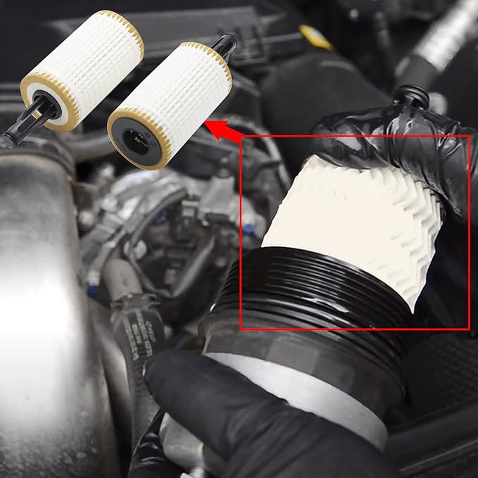 2 Pcs Engine Oil Filter Compatible With Mercedes-Benz Vehicle C, CLS, E, CLE, S, ML, SL Series, Replace #2761800009, HU7025z, OX814D, L394