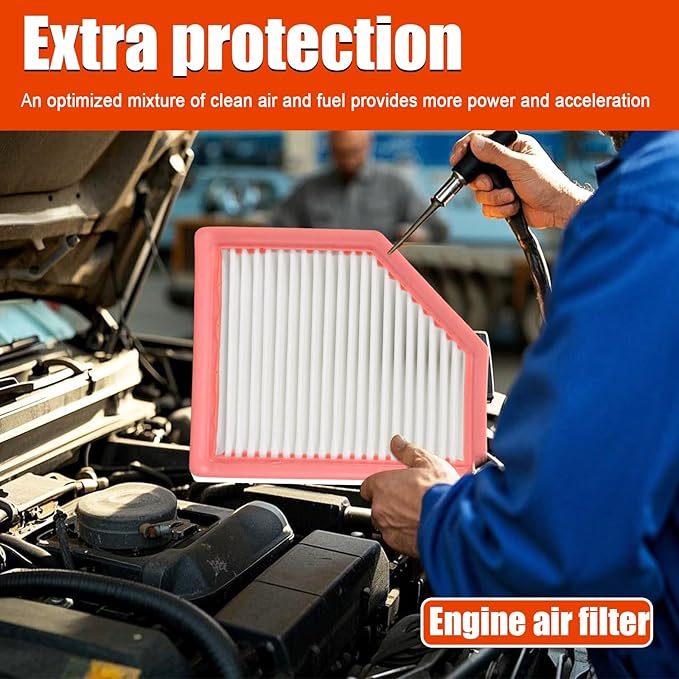 16546-6RA0A Engine Air Filter & 27277-6RC0A Cabin Air Filter Combo Set Compatible with Nissan Vehicle Rogue 2021 2022 2023 2.5L 1.5L Replace OE 165466RA0A 272776RC0A
