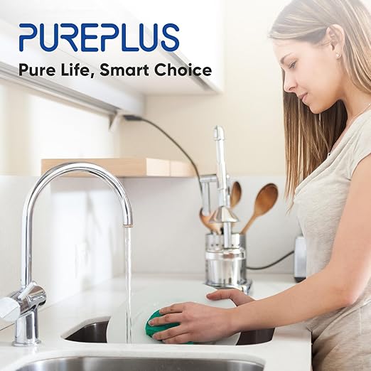 PUREPLUS WFS5300A-20 5 Years Under Sink Water Filter System,NSF/ANSI 42 Certified, 40000 Gallons Removes Chlorine,Bad Taste & Odor, Direct Connect Under Counter Water Filtration System