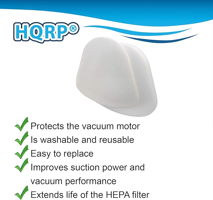HQRP Filter Kit (HEPA + Foam and Felt) compatible with Shark Navigator NV350 NV360 NV361 NV360_26 NV370 NV380 NV391 UV440 UV490 UV500 UV540 UV550 UV541 series Lift-Away Deluxe Upright Vacuum Cleaner