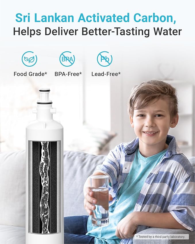 AQUA CREST 847200 Refrigerator Water Filter Replacement for Fisher & Paykel 847200, Fisher & Paykel Refrigerator Model Number E522, E422, E402, 2 Filters