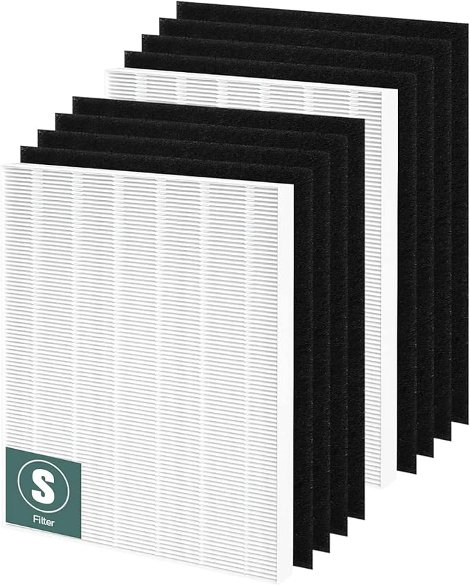 2 Pack C545 HEPA Replacement Filter S Compatible with Winix C545 Air Purifier, Replaces Part 1712-0096-00 and 2522-0058-00, 2 HEPA Filter + 8 Pre-Filters