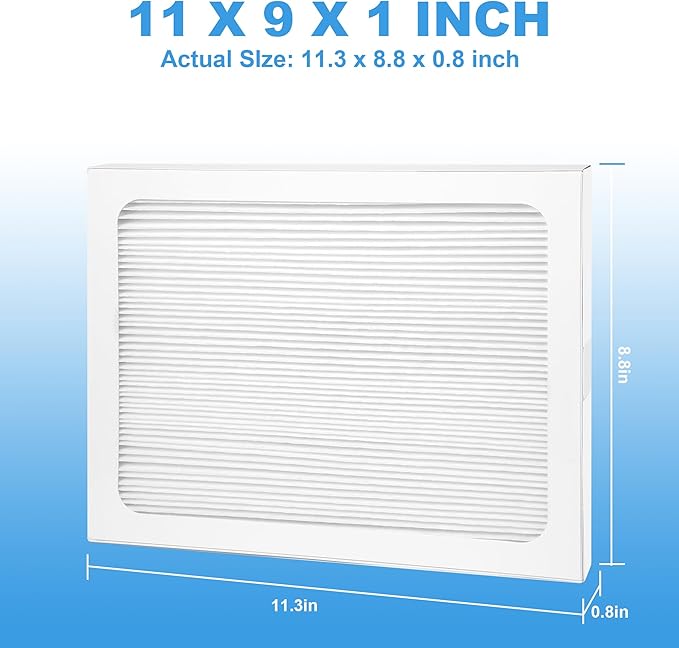 9 x 11 x 1 Dehumidifier Filter MERV 13 Compatible with Santa Fe Compact70, Ultra70, Element, Compact2, UA 65H dehumidifier Models, 2 Packs