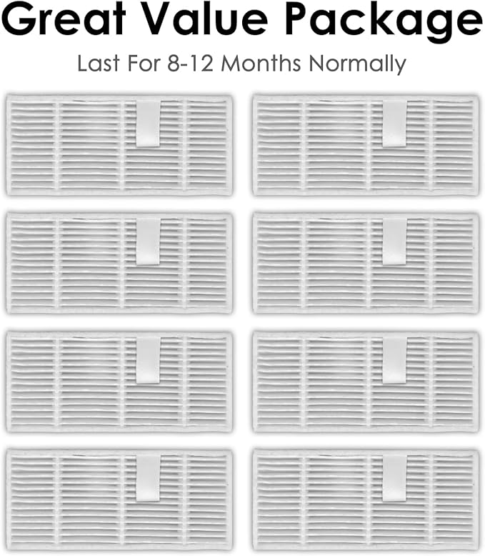 (8 Pack) C20 Omni Replacement HEPA Filters Compatible With Eufy C20 Omni Robot Vacuum, Filter Kit, Replacement Parts, Filters Accessories Kit, Vacuum Filters