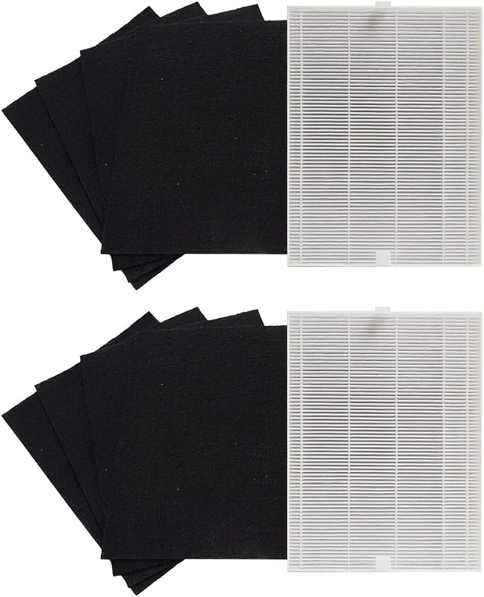 PUREBURG Replacement Filter Compatible with Coway AP-1216L Tower Mighty Air Purifier,H13 HEPA Activated Carbon Pre-Filters Air Clean Dust VOCs Odor (2+8)