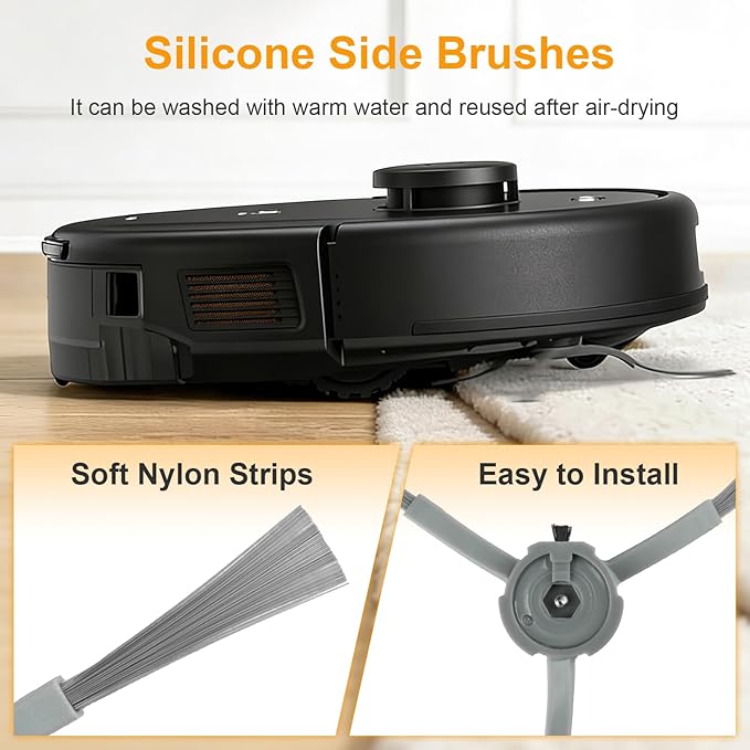 L60 Accessories Kit Compatible with Eufy L60 / L50 Vacuum Robot, 2 Roller Brushs, 4 HEPA Filters, 4 Side Brushs, 1 Clean Tool, 1 Screwdriver for Eufy L60 / L50 Replacement Parts