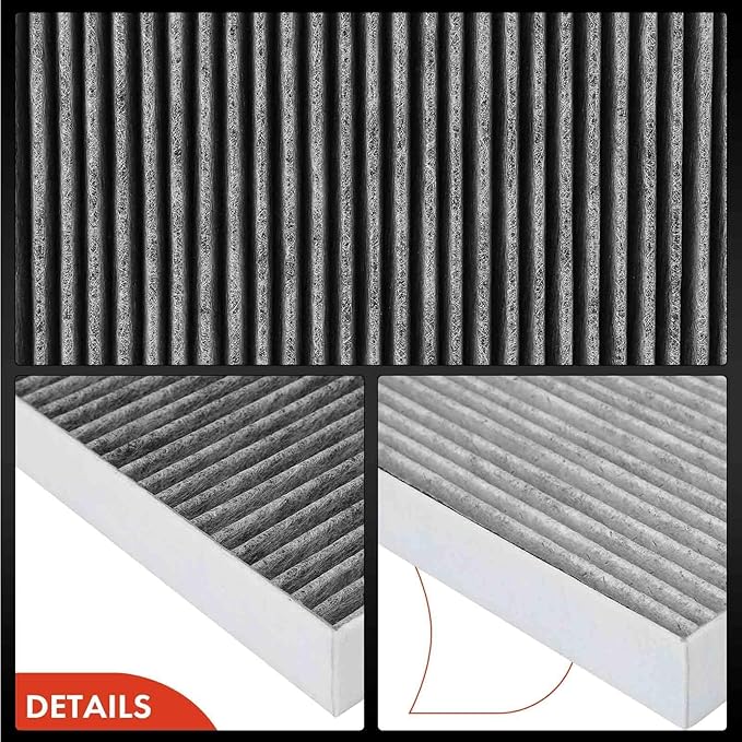 A-Premium Cabin Air Filter with Activated Carbon Compatible with Hyundai Sonata 2006-2008, Santa Fe 2007-2009, Azera 2006-2009 & Kia Optima 2006-2010, Magentis 2005-2010, Replace# 087903K000