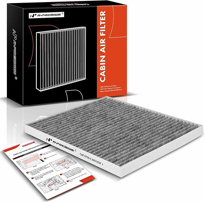 A-Premium Cabin Air Filter with Activated Carbon Compatible with Kia Spectra 2004-2009, Spectra5 2005-2009, Borrego 2009-2011, Replace# 971332F010
