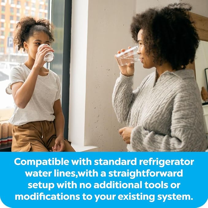 Clearbrook RF10-S Refrigerator Filter System, Inline Filtration, 1/4 inch Compression Stainless Steel Hose, Compatible with Refrigerators and Ice Machines