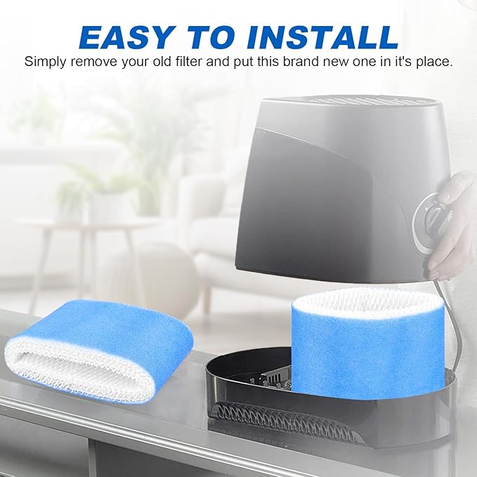 Humidifier Wicking Filters Compatible with Honeywell HC-888, HC-888N, 4 Pack Replacements Filter C for Honeywell HC888 Series HCM-890 HEV-320 & Duracraft D88 DCM-200(Blue)