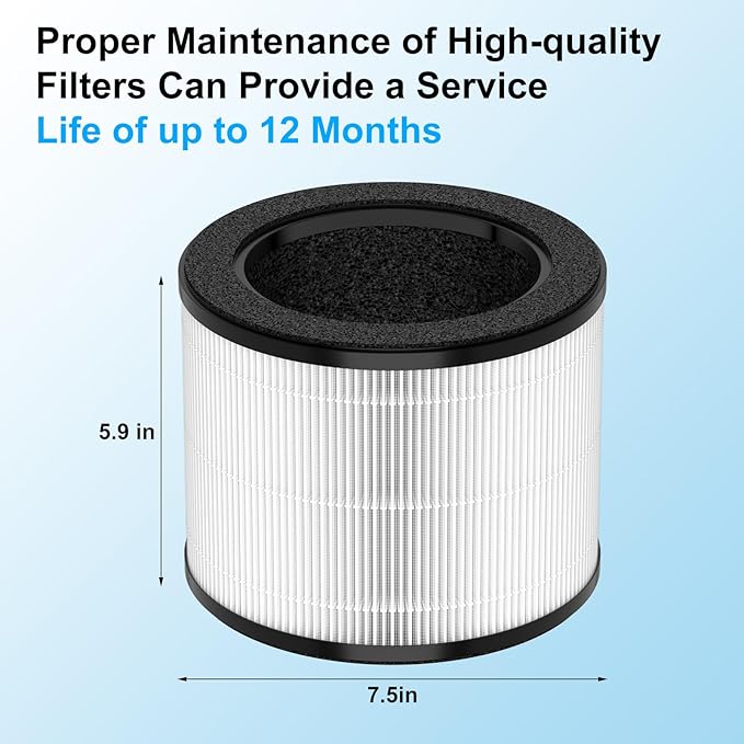 2 Pack Airmega 100 Filter Replacement Fit for Coway Airmega 100 Air Puri-Fier for Bedroom Home up to 810 ft², 3-in-1 H13 True HEPA and Deodorization Filter