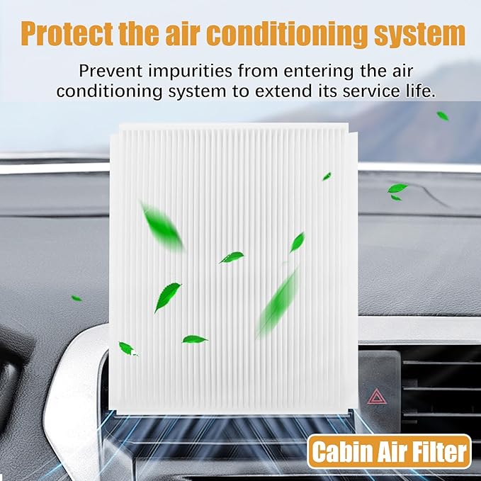7C3Z-9601-A Engine Filter and FL3Z19N619A Cabin Air Filter Set Replacement for Ford F150 2015-2023, Replacement for Ford Expedition 2018-2024, Ford Lobo 2016-2022, Lincoln Navigator 2018-2024