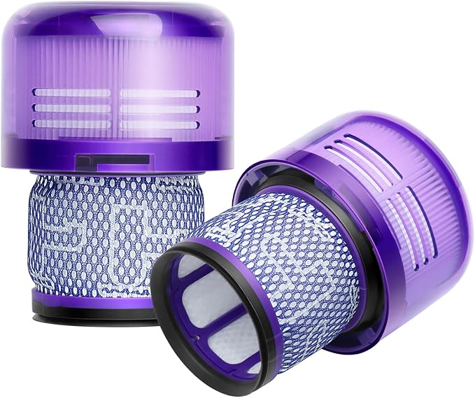 2 Pack SV18 V9 Filter Replacement for Dyson Digital Slim/Spare & V9 Motorbar Cordless Vacuum, Part No. 970612-01
