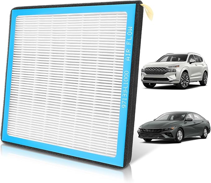 AUTOKAY Cabin Air Filter With Activated Carbon Fits for Hyundai Elantra N Santa Fe Cruz Sonata Ioniq 5 6 for Kia Sorento Sportage K5 EV6 EV9 Niro for Genesis GV60 RE# 97133-L1000 97133-N9100 CAF10079P