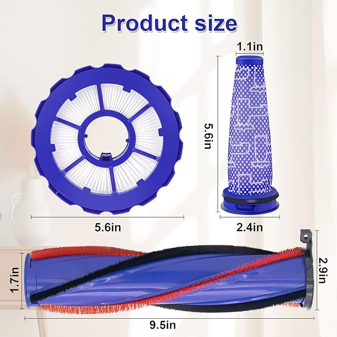 DC50 Roller Brush and Fiter Replacement Compatible With Dyson DC50 Animal Multi Floor Complete Vacuum, Filters Brush Kit, Compare to Part 964705-01 965081-01 965080-01