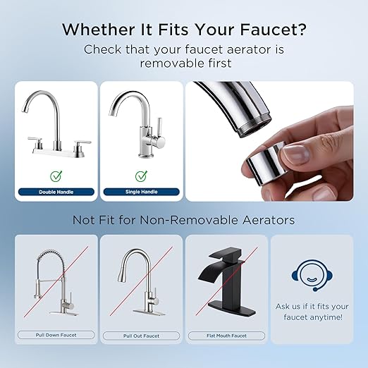 ANGEL CF30 Water Filter for Sink Faucet, Faucet Mount Water Filtration System, Reduces 98% Chlorine, Lead & Rust, SGS Tested, Easy Install, 350 Gallons Long-Lasting for Kitchen & Bathroom (Rose Gold)