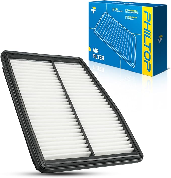 PHILTOP Engine Air Filter, Compatible with CA11010 Acura MDX 2010, 2011, 2012, 2013, Acura ZDX 2010, 2011, 2012, 2013, Rigid Panel Filter for Improved Engine Airflow