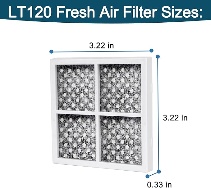 LT120F Air Filter for LG LT120F Refrigerator Air Filters and Kenmore Elite Air Filter 46-9918 469918 9918 ADQ73214404 ADQ73214402 ADQ73214403-4 Pack