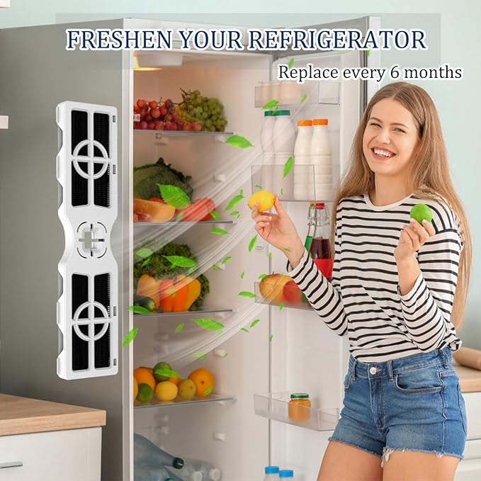 FRGPAAF2 Refrigerator Air Filter for Frigidaire PureAir AF-2 - Remove Odors with Carbon Technology - Compatible with Frigidaire Gallery Fridges, FRPAKRF, FRSS2323AS, FRFN2823AS, FRFC2323AS - 3 Packs