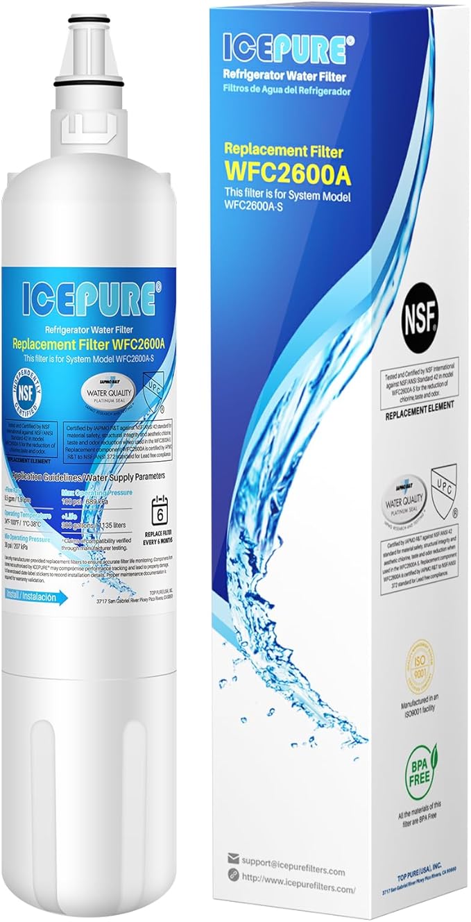 ICEPURE 4204490 Replacement For Sub Zero, Sub-Zero 4204490, 4290510 9030868 Refrigerator Water Filter, 1PACK