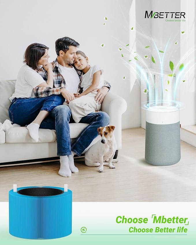 2 Pack Blue Pure 511i Max AllergenBlock Filter Compatible with Blue Pure 511i Max Air Puri-Fier, Activated Carbon Filters