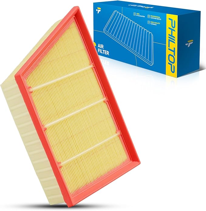 PHILTOP Engine Air Filter, Compatible with CA11485 Land Rover Range Rover Evoque 2012, 2013, 2014, 2015, 2016, 2017, Discovery Sport 2015, 2016, LR2 2013, 2014, 2015, Improved Engine Airflow