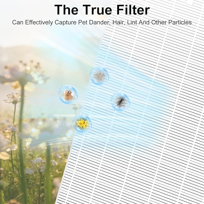 HPA300 Filter Replacement for Honeywell HPA300 Series, Precut Activated Carbon Prefilter for HPA300, HPA304, HPA3300, HPA5300, HPA8350 Series, 3 FR Filte + 6 Activated Carbon Pre Filter
