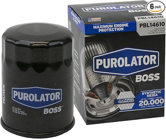 Purolator PBL14610 PurolatorBOSS Maximum Engine Protection Spin On Oil Filter Compatible With Honda CR-V,Accord,Civic,Pilot,Odyssey,HR-V,Fit,Nissan Frontier,TITAN,Xterra,Acura MDX and RDX,(Pack of 6)