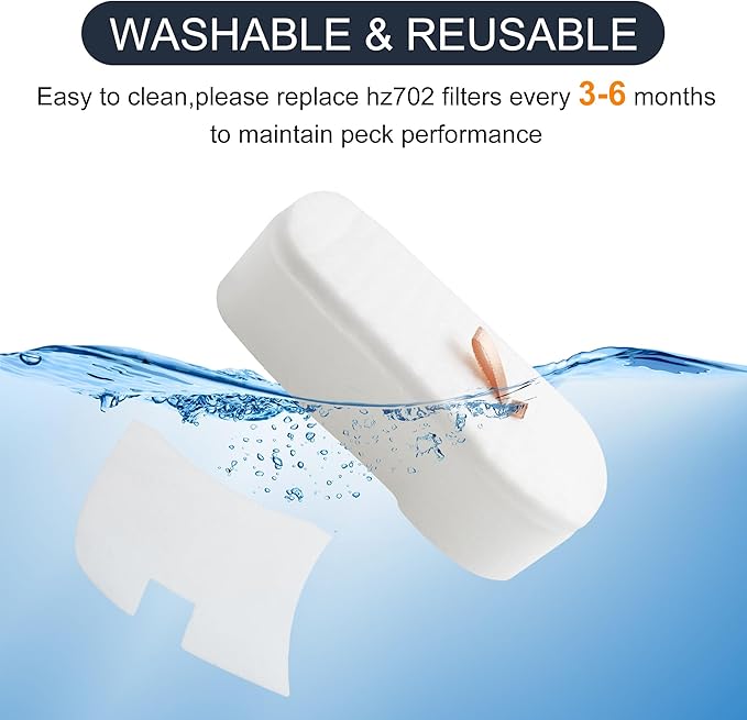 HZ700 Replacement filter for shark PowerFins HairPro Odor Vacuum HZ702 HZ700 QS175QBL QS175QGN, Compare with part 1541FC3000, XFFKHZ2000 XPMFHZ2000, 2 Cartridges+2 Foam&Felt+ 2Post Motor Filters