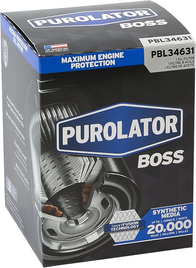 Purolator PBL34631 PurolatorBOSS Maximum Engine Protection Spin On Oil Filter Compatible With Chevrolet C1500, Tahoe, C10, C2500, C3500, Express 3500, K10, K3500, C1500 Suburban, GMC C1500 and Yukon
