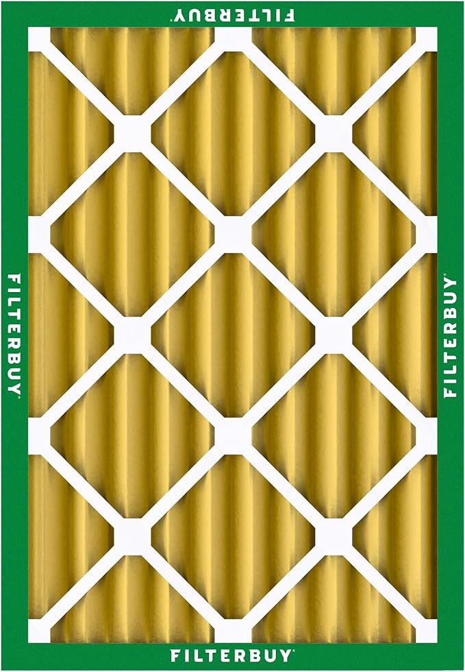 Filterbuy 20x25x4 Air Filter MERV 11 Superior Pet & Allergy Defense (1-Pack), Electrostatic Pleated HVAC AC Furnace Filters Replacement (Actual Size: 19.50 x 24.50 x 3.63)
