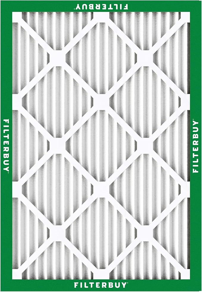 Filterbuy 14x20x1 Air Filter MERV 8 Essential Dust & Allergy Defense (3-Pack), Electrostatic Pleated HVAC AC Furnace Filters Replacement (Actual Size: 13.50 x 19.50 x 0.75)