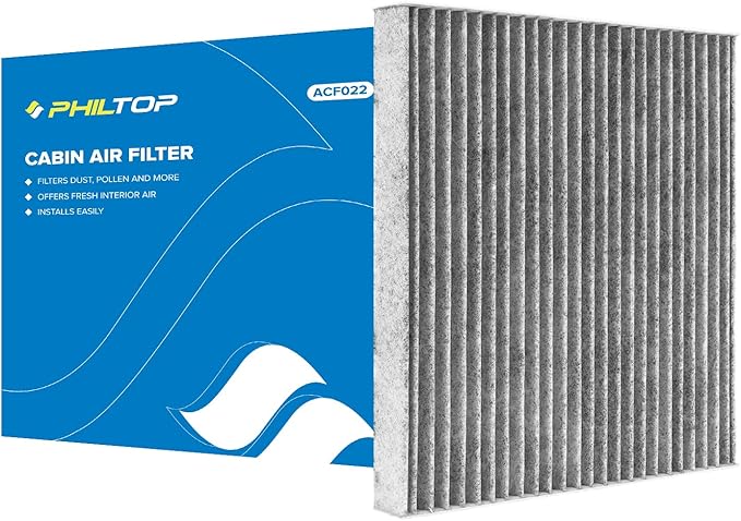 PHILTOP Cabin Air Filter w/Activated Carbon, Compatible with CF11671 Ram 1500, 1500 Classic, 2500, 3500, 4500, 5500, Jeep Wagoneer, Grand Wagoneer, Wagoneer L, Grand Wagoneer L, Mazda CX-7