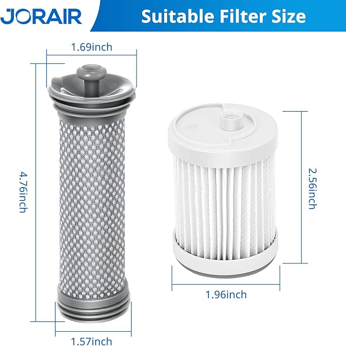 Replacement Filter kit Compatible with Tineco A10/A11 Hero, A10/A11 Master PURE ONE S11, PWRHERO11 Snap Cordless Vacuum Cleaner, 2 Pack Pre Filters & 2 HEPA Filter