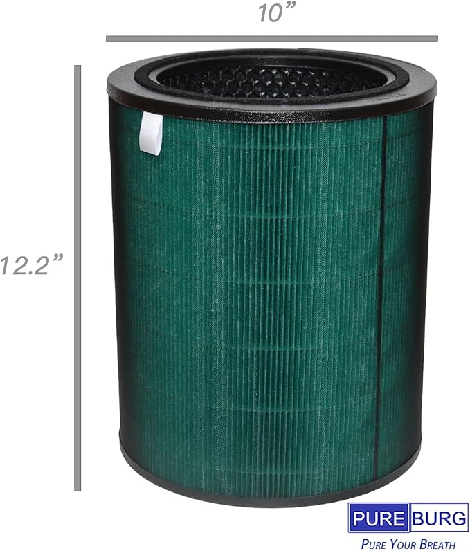 PUREBURG Replacement Filter Compatible with Coway Airmega 350 Air Purifier, H13 True HEPA Activated Carbon 2-in-1 For Air Clean Dust VOCs Odor 1-Pack