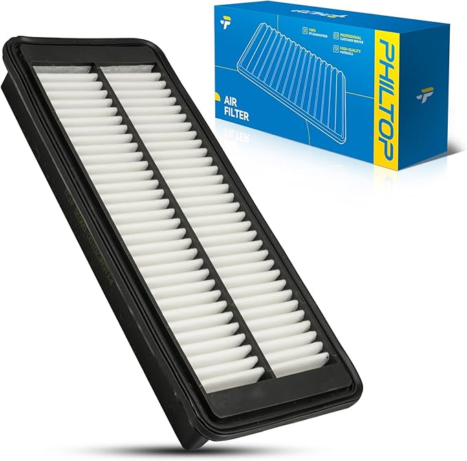 PHILTOP Engine Air Filter, Compatible with CA12075 Mazda MX-5 Miata 2016-2025, Fiat 124 Spider 2017-2020, Improve Engine Performance, Rigid Panel