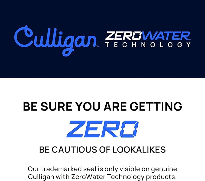 Culligan with ZeroWater Technology Replacement Filter 12-Pack, 5-Stage Advanced Water Filter – IAPMO Certified to Reduce Lead, Total PFAS (Forever Chemicals), Mercury, Fluoride, and Chlorine