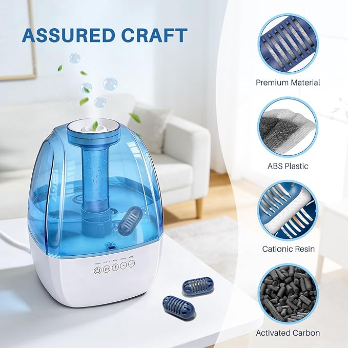 12- Pack Demineralization Cartridge for Humidifier | Compatible with HoMedics Ultrasonic Humidifier and Most Humidifiers, Prevent Hard Water Build-Up, Reduces White Dust, Purifies Water, Part UHE-HDC4