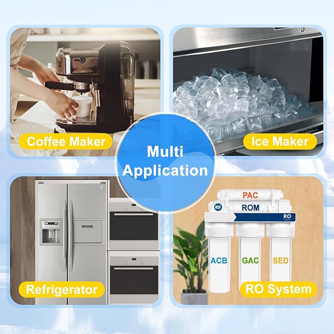 Under Sink Water Filter - Water Filter kit for Home Bar and Bathroom,Highly Effective Reduces Chlorine,Bad Taste&Odor,Good Choice for a Countertop Ice Maker,Coffee Maker and Skin Care