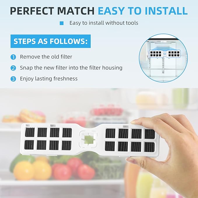 AMI PARTS Pure Air AF-2 Air Filter Replacement Fit for Frigida-ire Refrigerator or Frigida Bottom-Mount Refrigerator frgpaaf 2 GRFC2353AD0 GRFS2853AD1 GRFN2853AF1 PRFS2883AF1 FRFC2323AS2 （6 PACK）