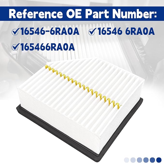 Engine Air Filter Replace 16546-6RA0A Compatible with 2021 2022 2023 Nissan Rogue 2.5L Air Filter