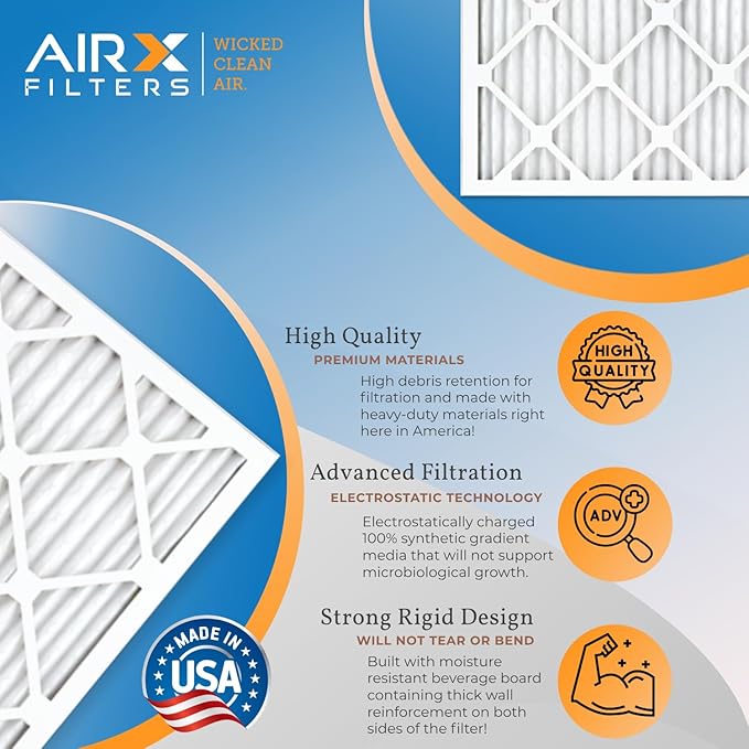 AIRX FILTERS WICKED CLEAN AIR. 16X20X2 Filters MERV 11 Compatible with Honeywell DH150 Dehumidifiers 4 Pack