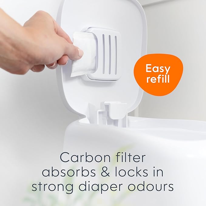 Diaper Genie Carbon Filter (4-Pack) | Diaper Pail Odor Eliminator & Deodorizer | Compatible with the Diaper Genie Complete and Expressions Pail