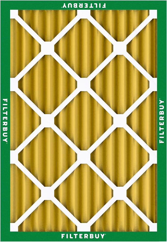 Filterbuy 18x25x2 Air Filter MERV 11 Superior Pet & Allergy Defense (1-Pack), Electrostatic Pleated HVAC AC Furnace Filters Replacement (Actual Size: 17.50 x 24.50 x 1.75)